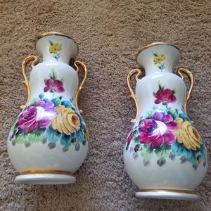 Vintage Eton Hand Painted Vases